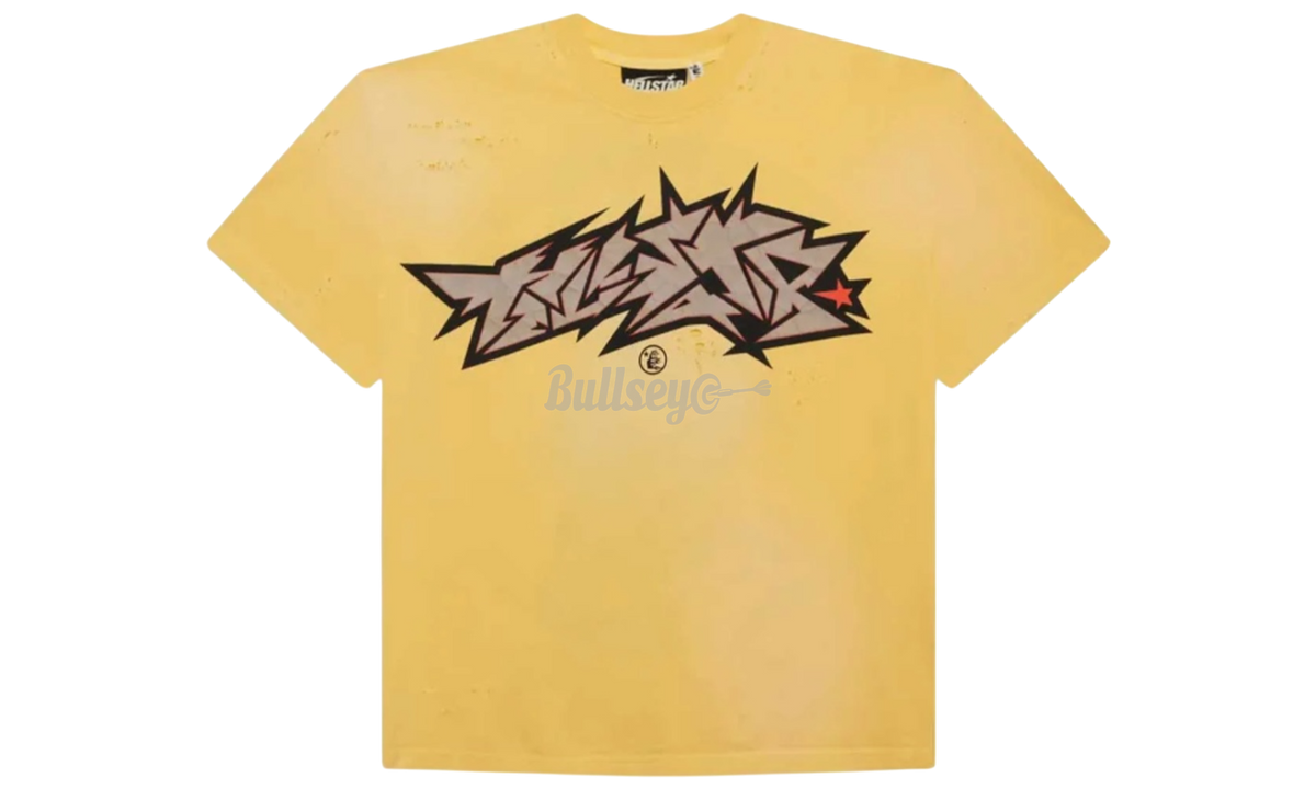 Hellstar Crack Paint Yellow T-Shirt