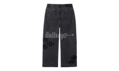 HMDD Patch Cord Double Knot Knee Black Jeans