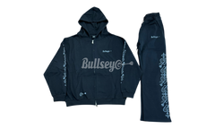 Bullseye Ace of Darts Black Sweatsuit (Zip-Up Hoodie & Sweatpants)