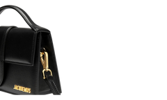 Jacquemus Le Grand Bambino Crossbody Strap Black Handbag Gold Lettering