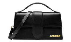 Jacquemus Le Grand Bambino Crossbody Strap Black Handbag Gold Lettering
