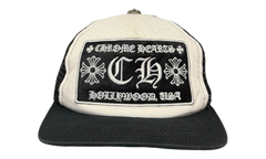 Chrome Hearts White/Black Hollywood Trucker Hat (PreOwned)