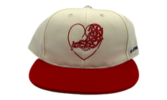 Chrome Hearts Wool Acrylic Serge Ivory/Red Fitted Hat